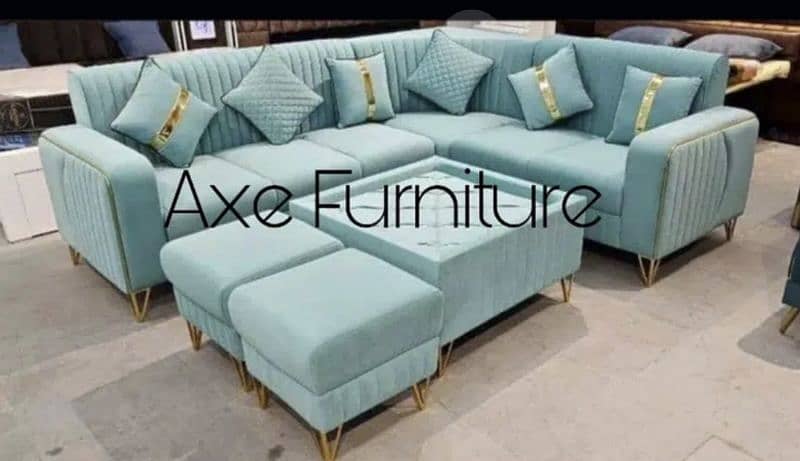 sofa set / 5 seater sofa / wooden sofa / poshish sofa set 1