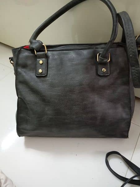 imported leather stylish banded shoulder bag 0