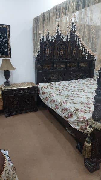 Chinioti Bed set Solid wood 4