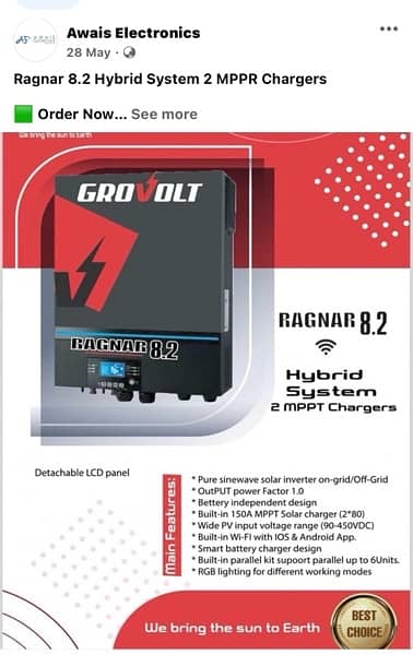 Grovolt , Hybrid inverter , Grovolt hybrid inverter Available 0