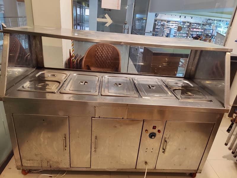 food display counter with electric heater 1