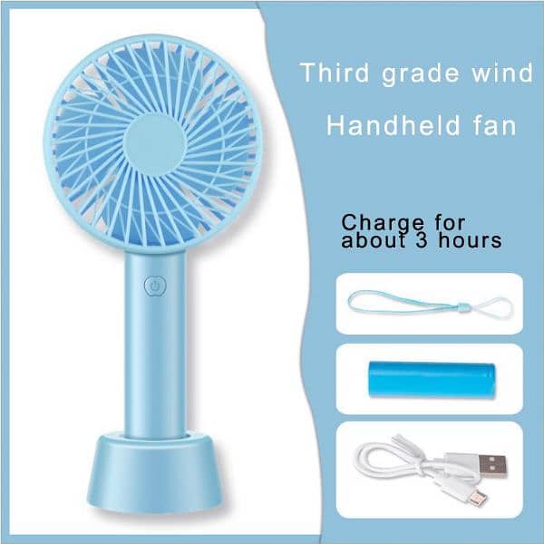 Portable Mini Fan with Charging Cable 2