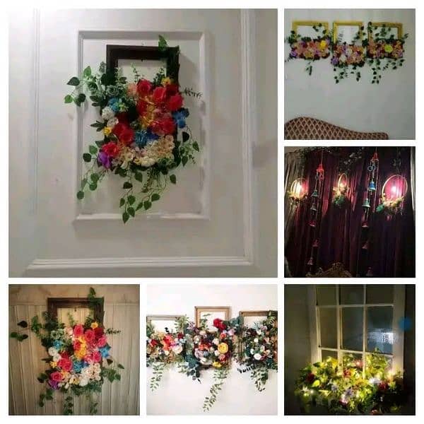 hand made frames with flowers 0