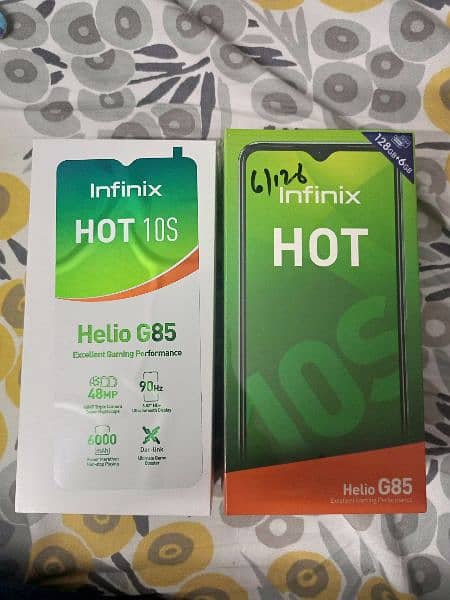 Infinix hot 10S Aqua color 6/128gb 10/10 PTA Approved 0