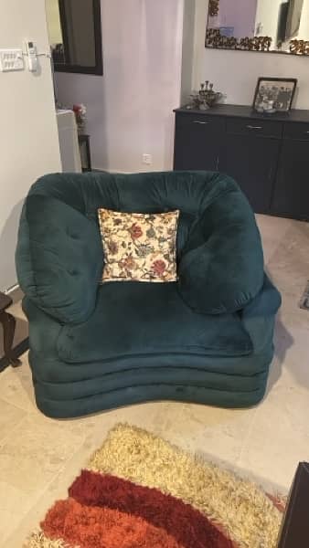 Newly Refurb Green Sofa Set 2