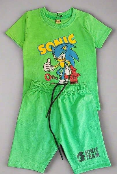 Junior Sonic Printed 2 pcs track suit, Free delivery 0