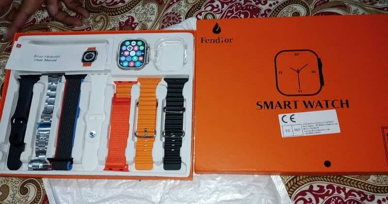 S100 Ultra Smart Watch With 7 Straps (Box Pack) 0302-6025747 1