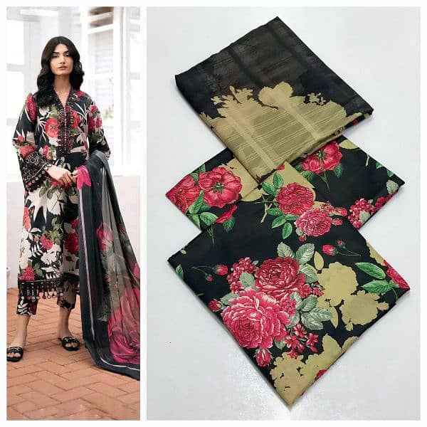 Baroque|3pc Digital printed Lawn Vol 24 3