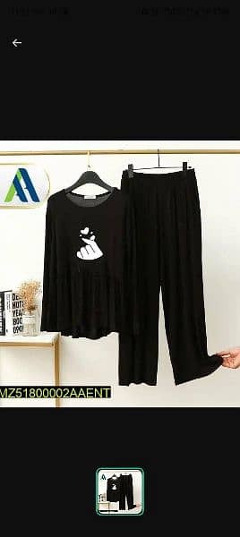 2 PCs Stitched sleepwear for women 0