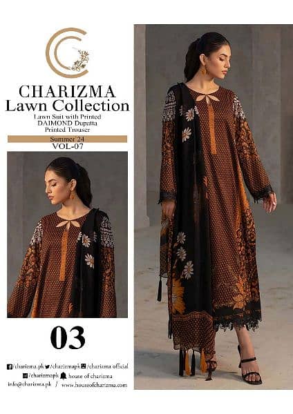 charizma lawncollection 6suits set free home delivery03027683270 0