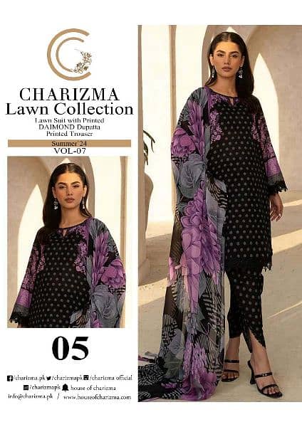 charizma lawncollection 6suits set free home delivery03027683270 3