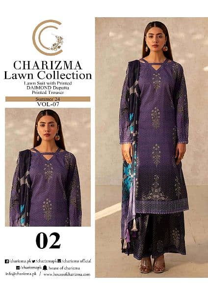 charizma lawncollection 6suits set free home delivery03027683270 4