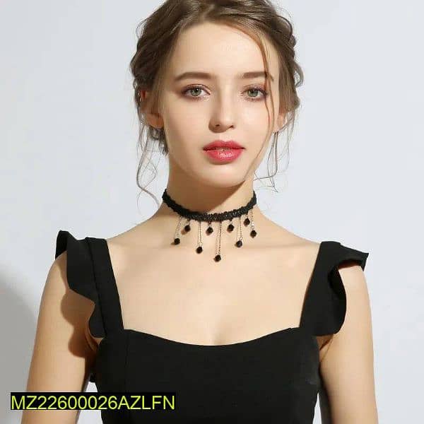 1 pc elegant black lace choker 2