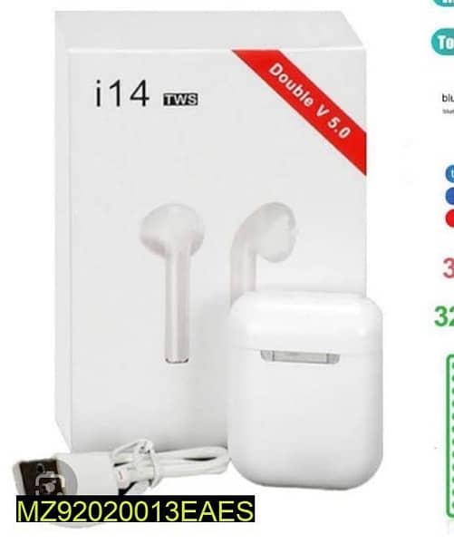 i14 TWS Earbuds whatsapp03311486628 all over pakistan cash on delivery 1
