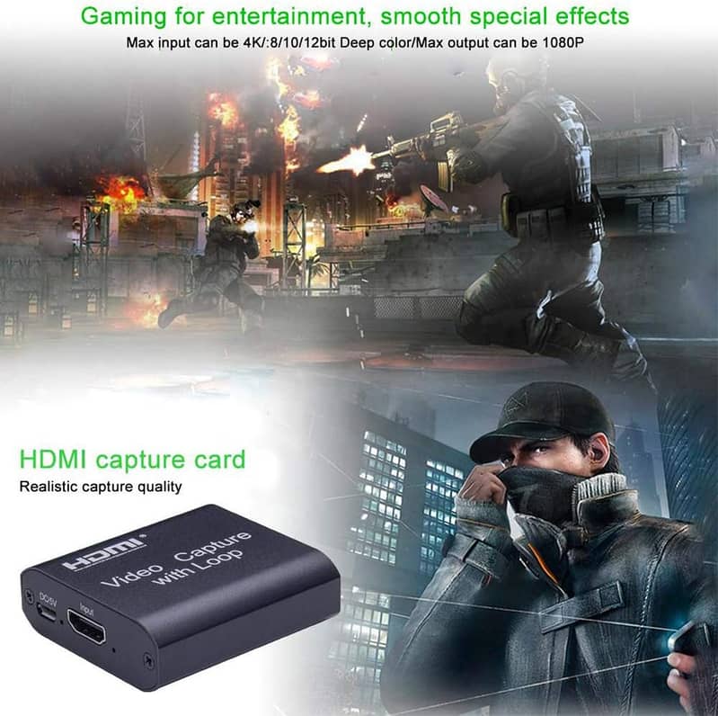 4K HDMI Video Capture Card,USB 3.0 HD Recorder with HDMI Loop Output 16