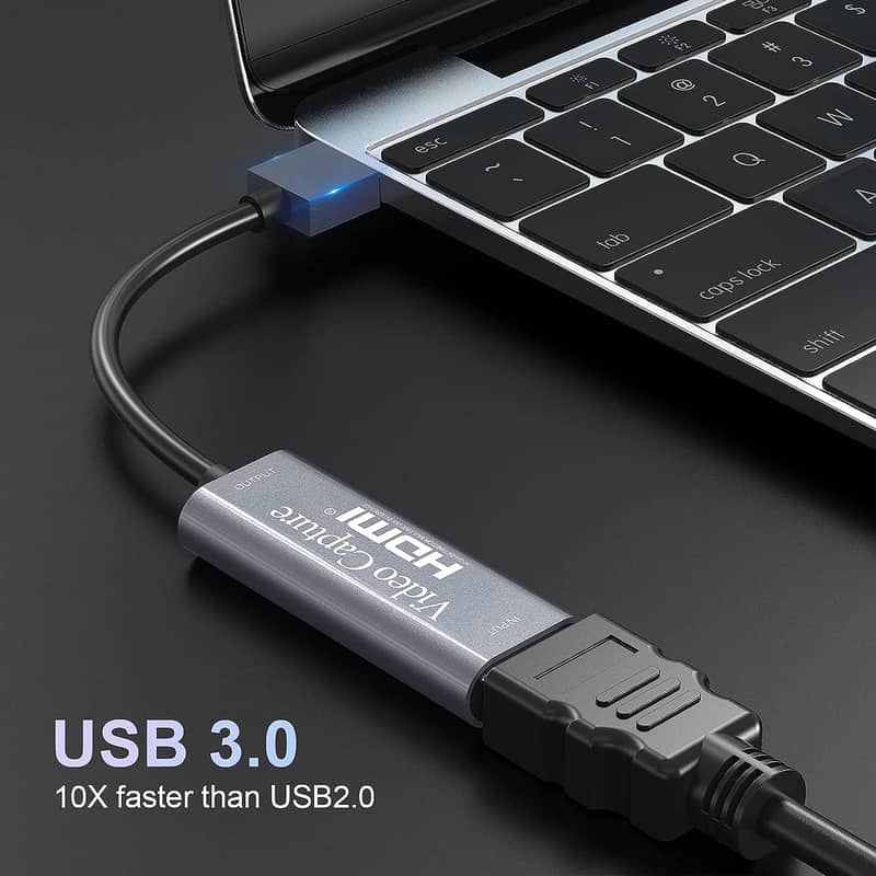 4K HDMI Video Capture Card,USB 3.0 HD Recorder with HDMI Loop Output 4