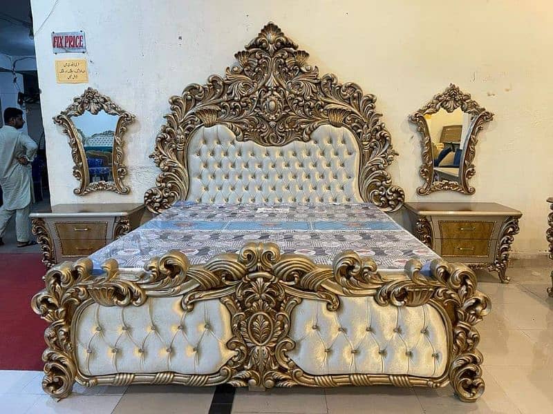 chinyoti bridal Bed sets-sofaset-beds-sofa-bedroom set 10