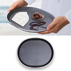 New Oval Stylish Tray In Black Color For Kitchen & Dining Decorat
