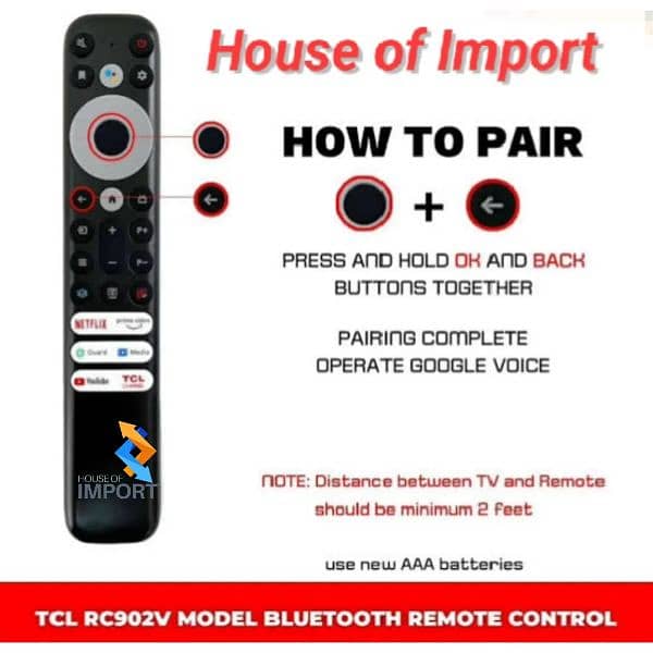 Remote Control For Sony LG TCL Samsung Haier 03008010073 5