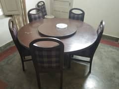 Dining table with six chairs 0