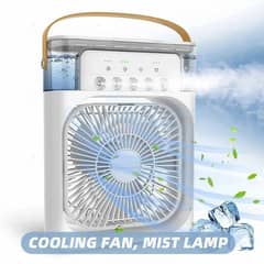 Portable Air Conditioner Fan: Usb Electric Fan With Led Night Light, 0