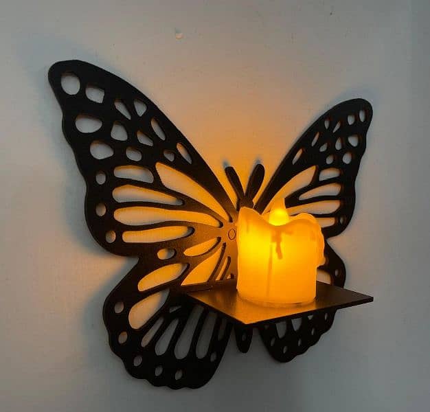 Butterfly shelves Black,pack of 3 1