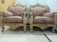 Wooden Chinoti 5 Seater Sofa Set