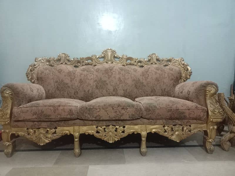 Wooden Chinoti 5 Seater Sofa Set 1