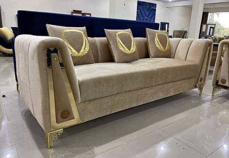 sofa set / 5 seater sofa / wooden sofa / poshish sofa set 2