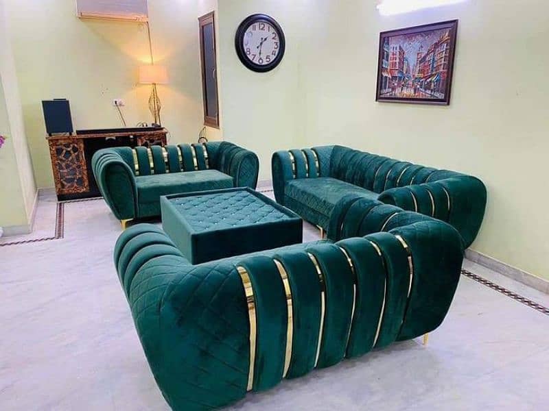 sofa set / 5 seater sofa / wooden sofa / poshish sofa set 7