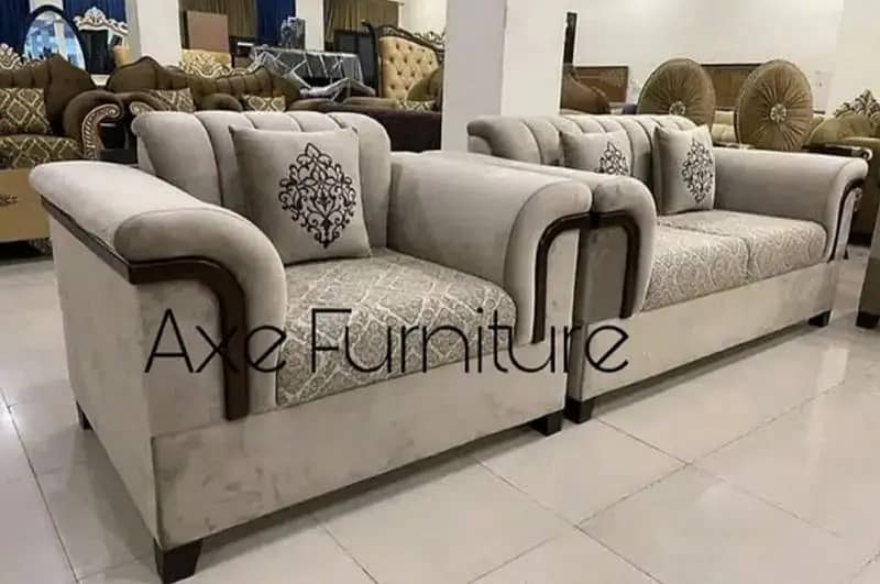 sofa set / 5 seater sofa / wooden sofa / poshish sofa set 5