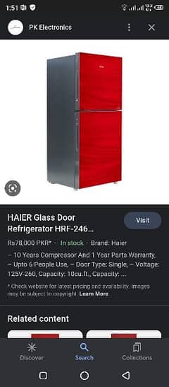 urgent sell glass door fridge