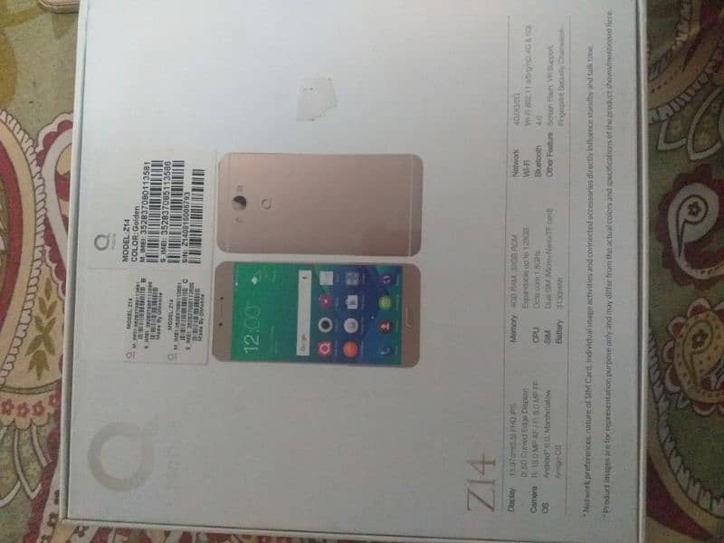 QMobile Z14 Gold Color with Box (PTA Approved) 1