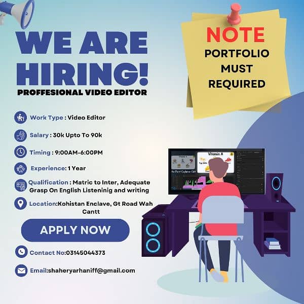 Video Editor Required salary  30k - 90k 0