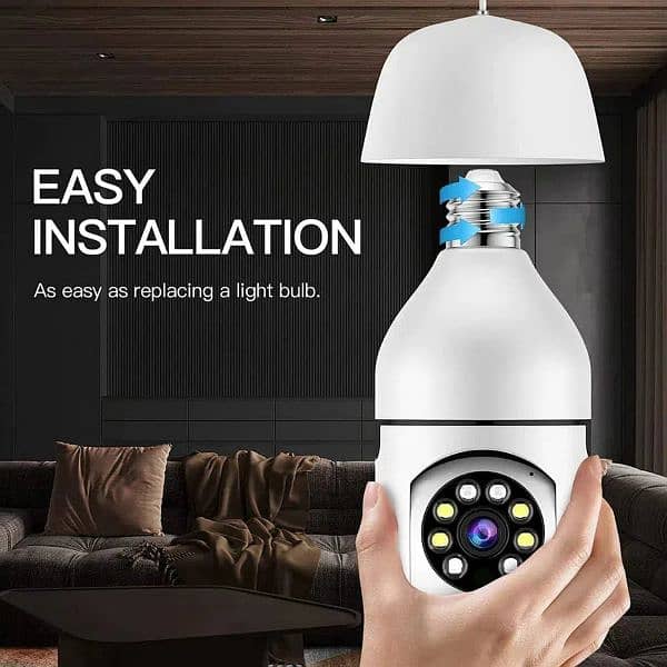 CCTV Camera Wifi Night Vision Bulb Security PTZ Smart WiFi Camera 5