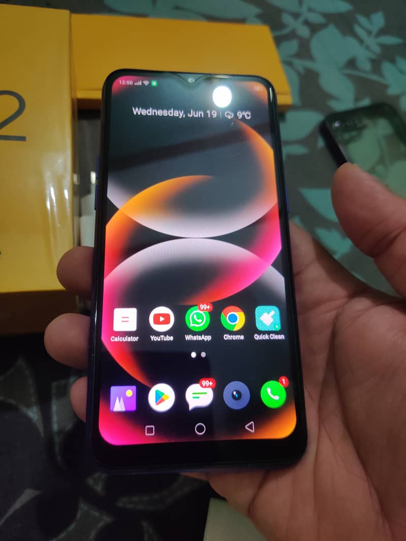 Realme C2 with box and accessories 3