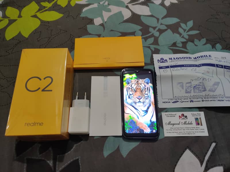 Realme C2 with box and accessories 8