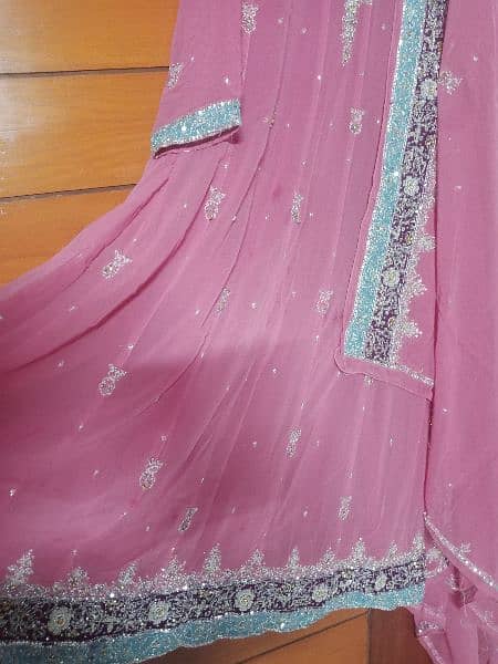 pink full frock hand work 3