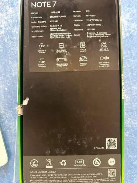 Infinix note 7 just box open 8