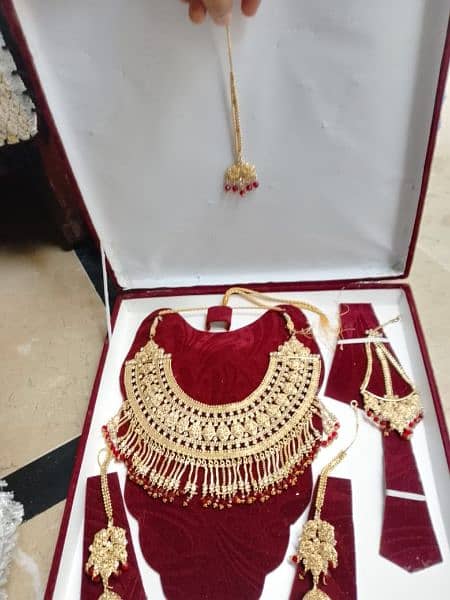 Red wedding dress with free jewellery 7