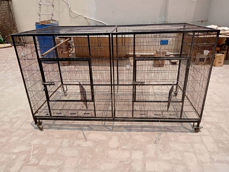 Flying cage colony fix angle moti wire mein with wheels size 6*3*3 0