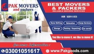 House shifting and cargo freight company and moving Packing service