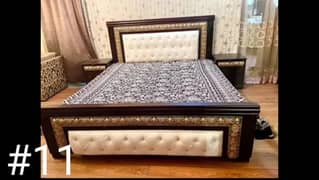 Beautiful bed set slightly used side table dressing without mattress