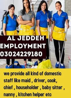 Provide Maid , Driver, Nurse, Babysitter, Chinese Cook , Patient care