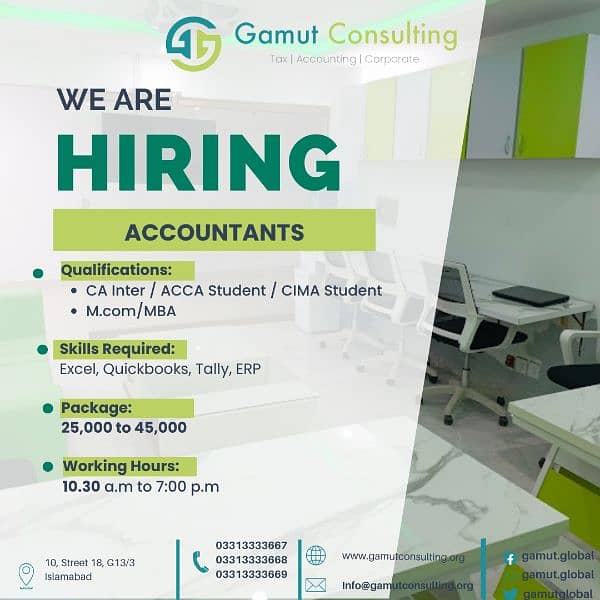 Accountant (Associates) Required in G13 0