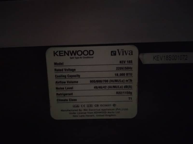 Kenwood split ac 1.5 ton 4