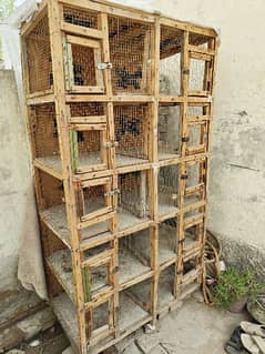 10 portion wooden cage .