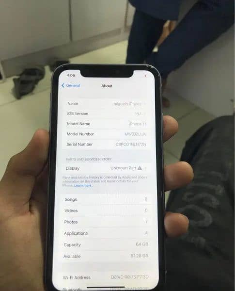 iphone 11 non pta jv 64gb face id ok only display massage 3