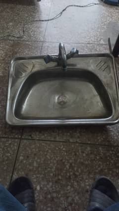 Pure steell Washbasin  condition see in picture