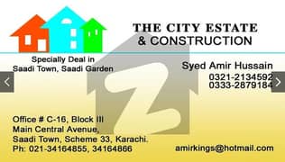 120/240/400 Sq Yd Plots Sell Purchase in Saadi Town And Saadi Garden